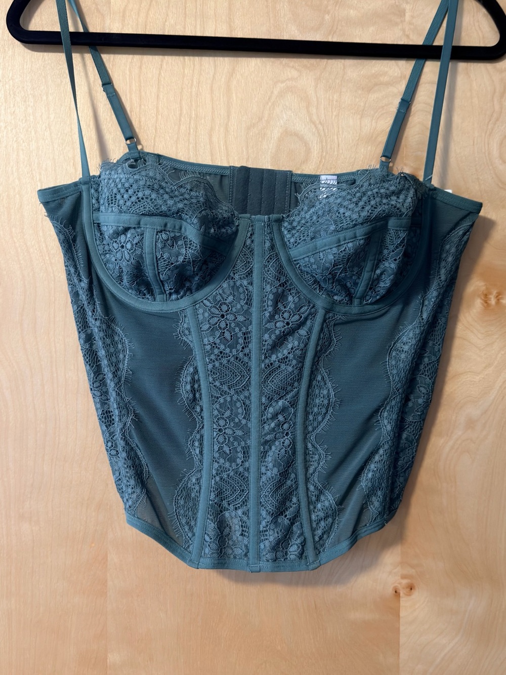 Urban Outfitters Teal Lace Bustier Top